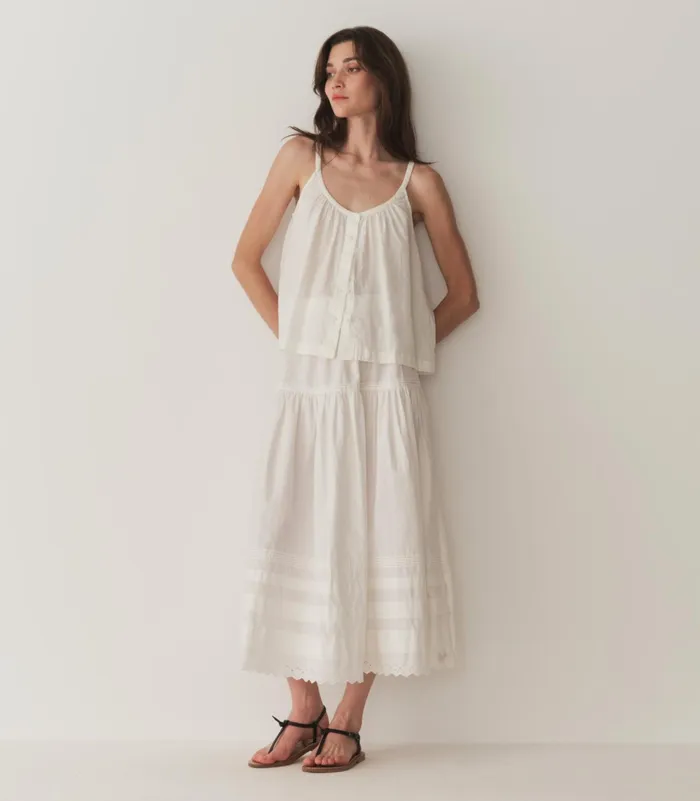 DEN Nalina Linen Top Salt Women Tops DEN Nalina Linen Top Salt Women Tops