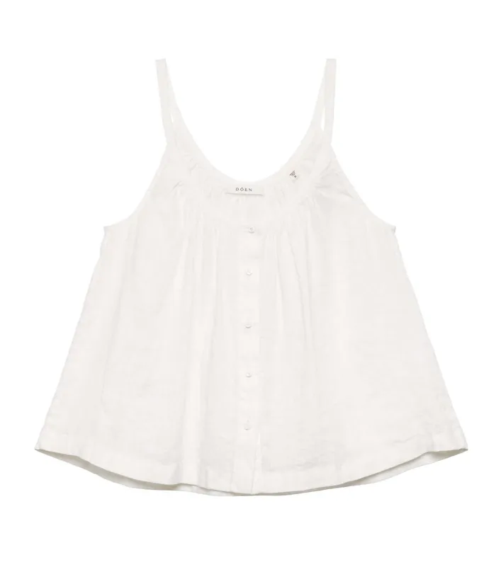 DEN Nalina Linen Top Salt Women Tops DEN Nalina Linen Top Salt Women Tops