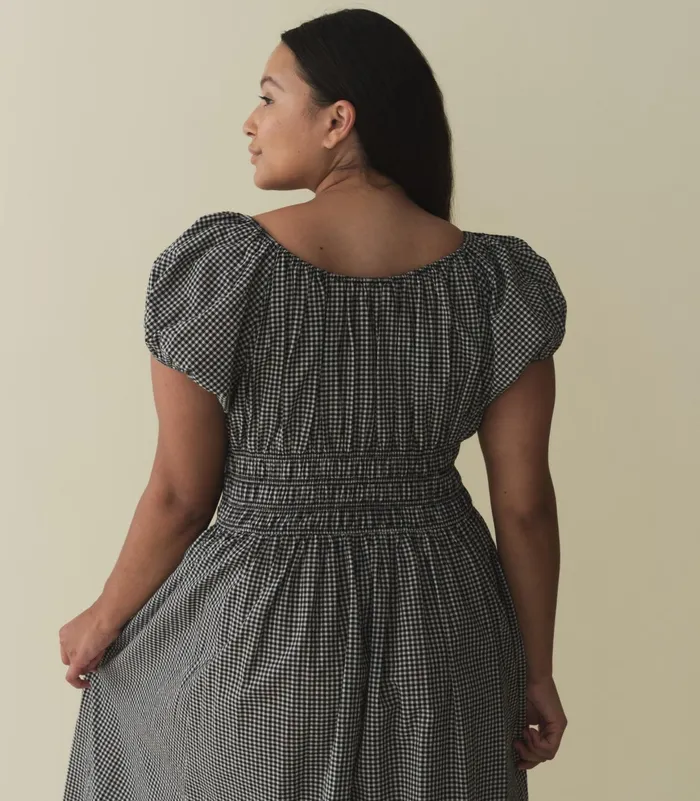 DEN Quinn Dress La Maddalena Gingham Women Dresses