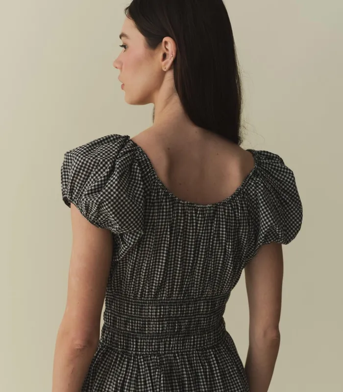 DEN Quinn Dress La Maddalena Gingham Women Dresses