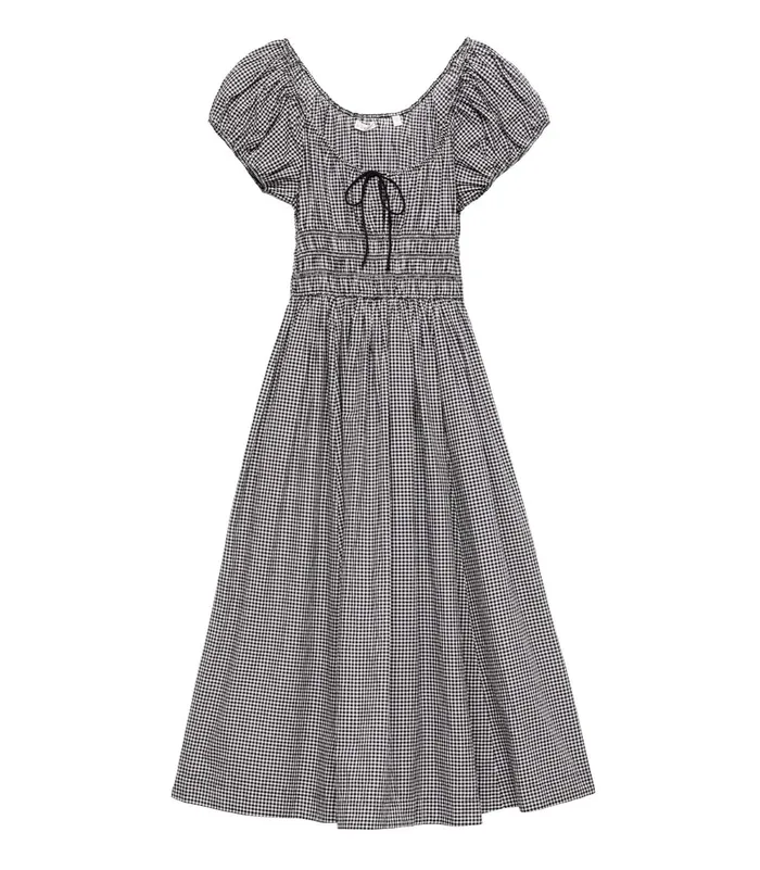 DEN Quinn Dress La Maddalena Gingham Women Dresses