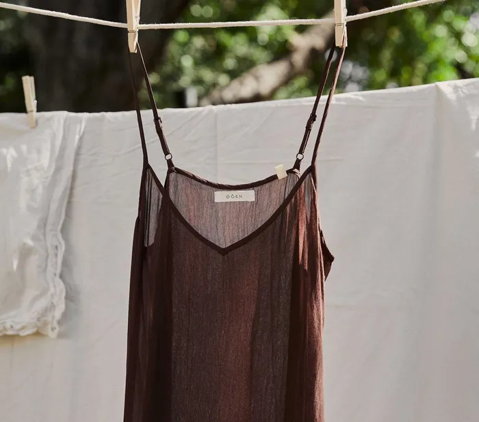 DEN Short Deep VNeck Slip Umber Women Slips DEN Short Deep VNeck Slip Umber Women Slips