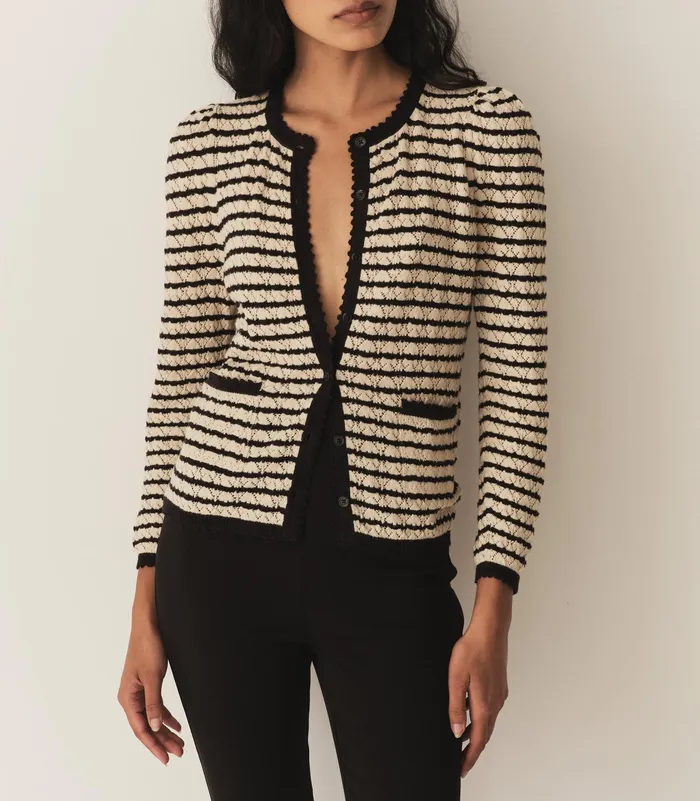 DEN Therese Cardigan Allaire Stripe Women Knitwear