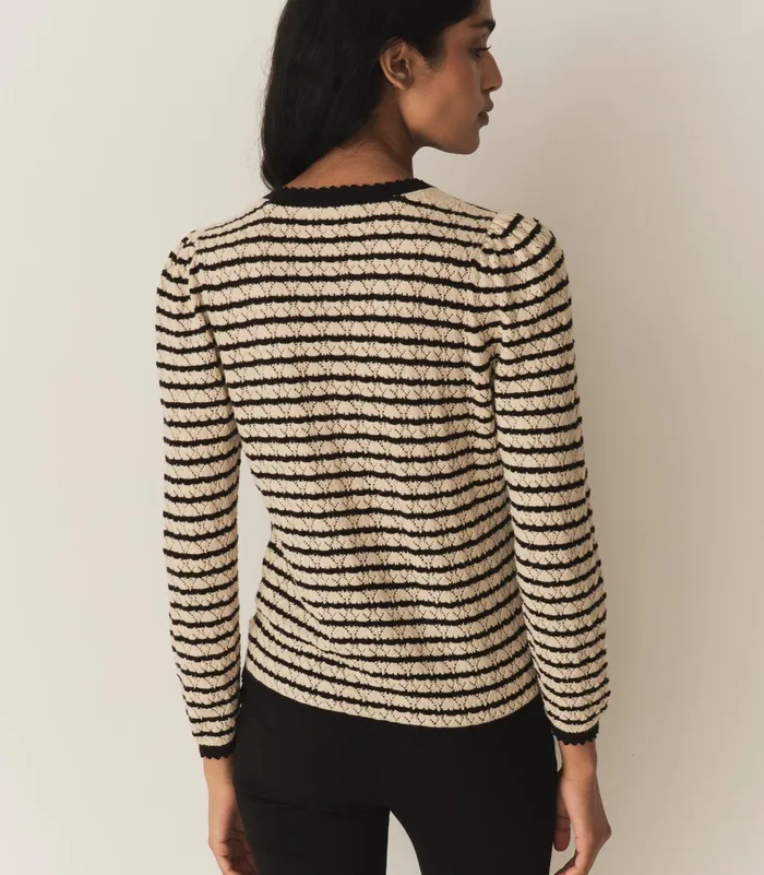 DEN Therese Cardigan Allaire Stripe Women Knitwear DEN Therese Cardigan Allaire Stripe Women Knitwear