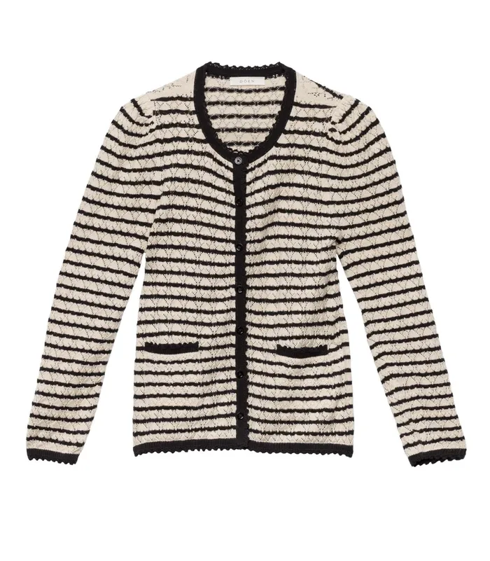 DEN Therese Cardigan Allaire Stripe Women Knitwear DEN Therese Cardigan Allaire Stripe Women Knitwear