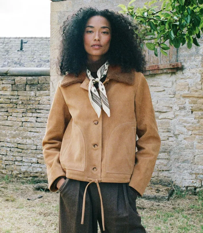 DEN Turner Suede Jacket Stag Women Coats and Jackets DEN Turner Suede Jacket Stag Women Coats and Jackets