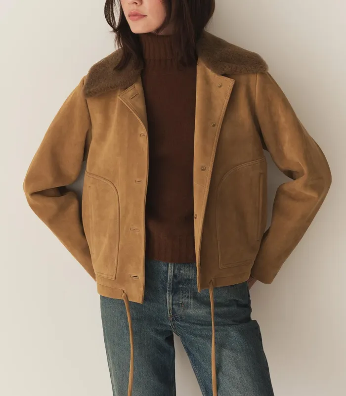 DEN Turner Suede Jacket Stag Women Coats and Jackets DEN Turner Suede Jacket Stag Women Coats and Jackets