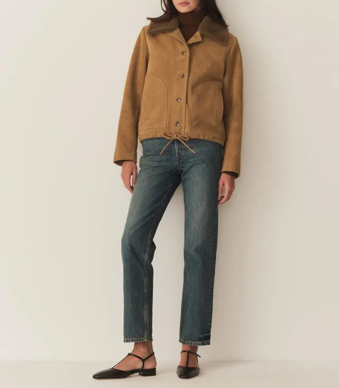 DEN Turner Suede Jacket Stag Women Coats and Jackets DEN Turner Suede Jacket Stag Women Coats and Jackets