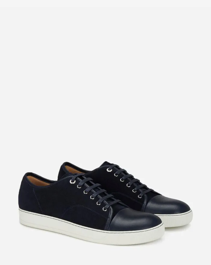 Dbb1 Leather And Suede Sneakers Navy Blue Men Lanvin Sneakers Dbb1 Leather And Suede Sneakers Navy Blue Men Lanvin Sneakers