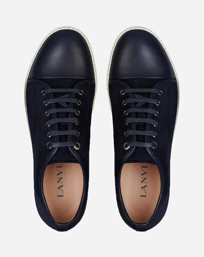 Dbb1 Leather And Suede Sneakers Navy Blue Men Lanvin Sneakers Dbb1 Leather And Suede Sneakers Navy Blue Men Lanvin Sneakers