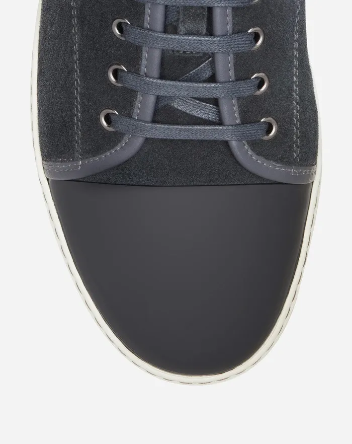 Dbb1 Suede And Patent Leather Sneakers Grey Men Lanvin Sneakers