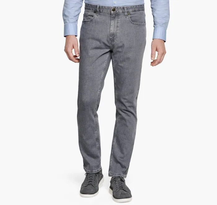 Denim Jeans Gray Wash Men Pants and Jeans Johnston and Murphy