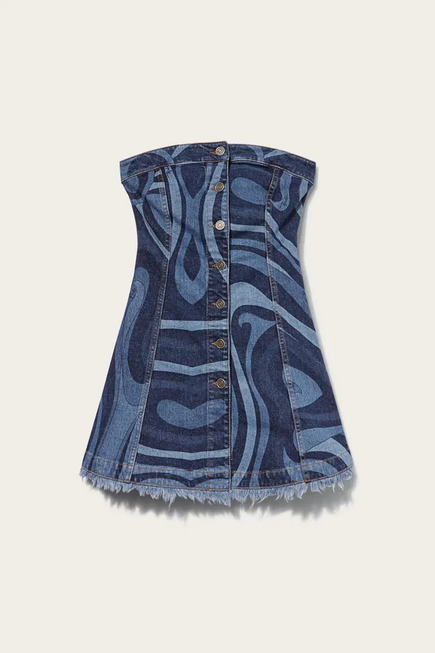 Denim Women PUCCI MarmoPrint Denim Dress