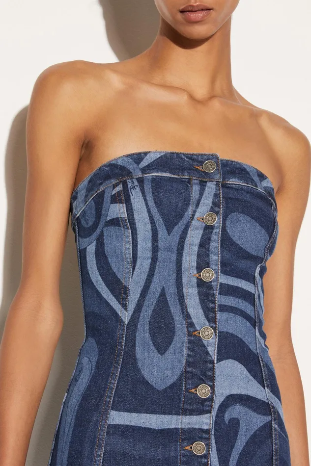 Denim Women PUCCI MarmoPrint Denim Dress