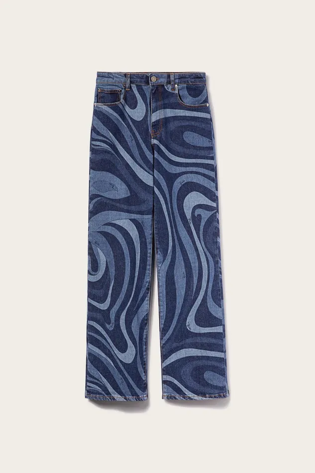 Denim Women PUCCI MarmoPrint StraightLeg Jeans