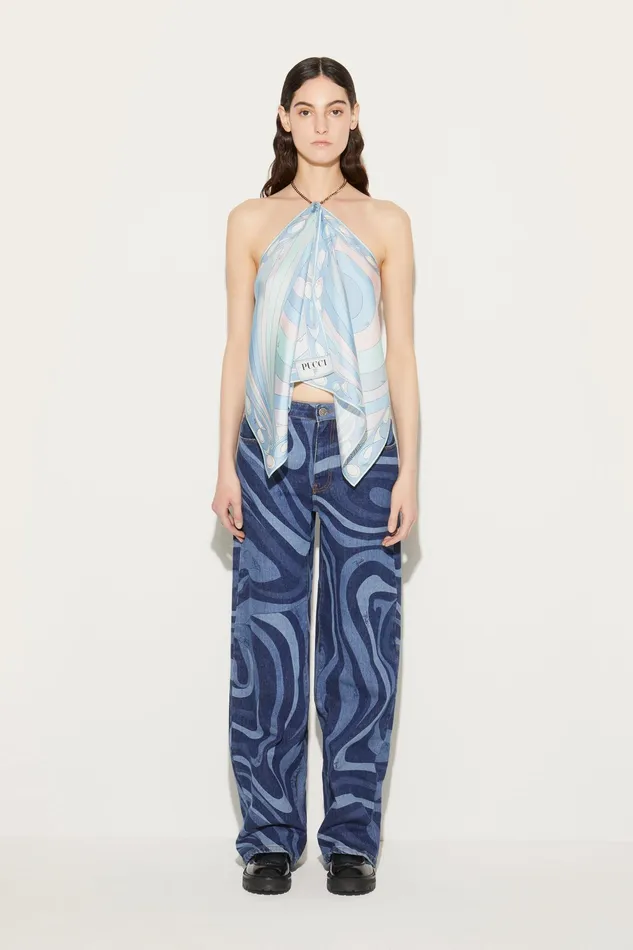 Denim Women PUCCI MarmoPrint StraightLeg Jeans