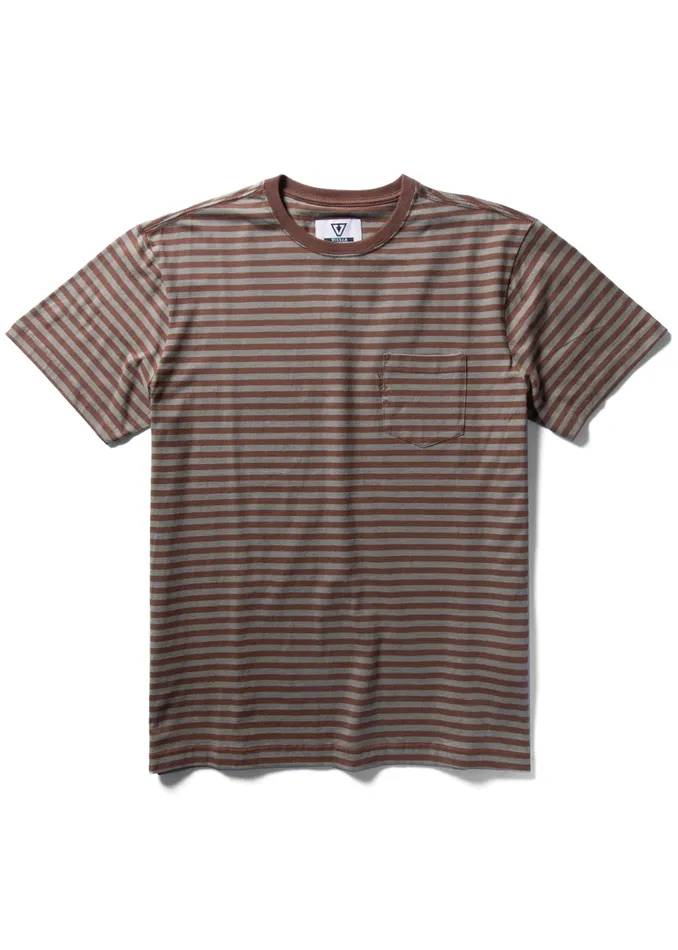 Derrick Disney Stripe Eco Pkt Tee Sage Men Knit Tees Vissla