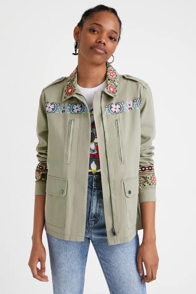 Desigual Amore Motif Parka Women Jackets