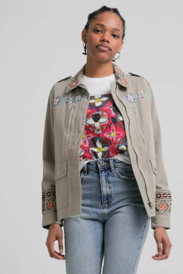 Desigual Amore Motif Parka Women Jackets