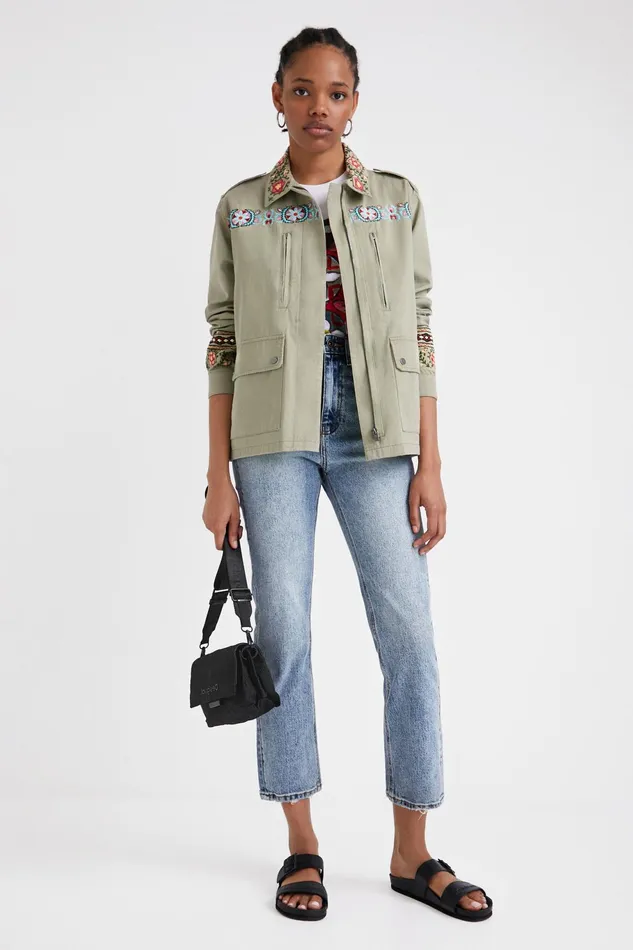 Desigual Amore Motif Parka Women Jackets
