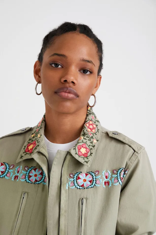 Desigual Amore Motif Parka Women Jackets