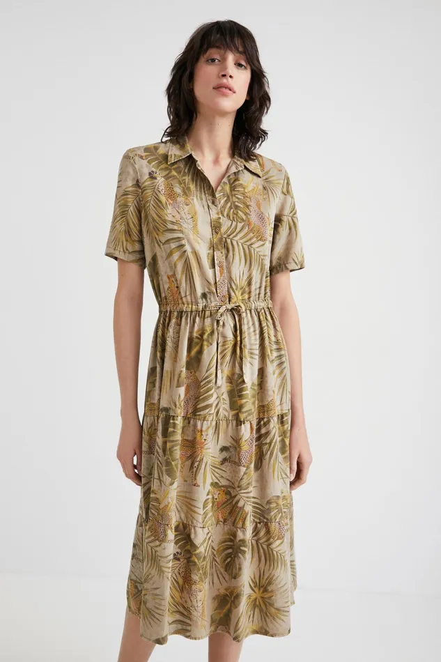 Desigual Camoflower Tencel Dress Women Dresses
