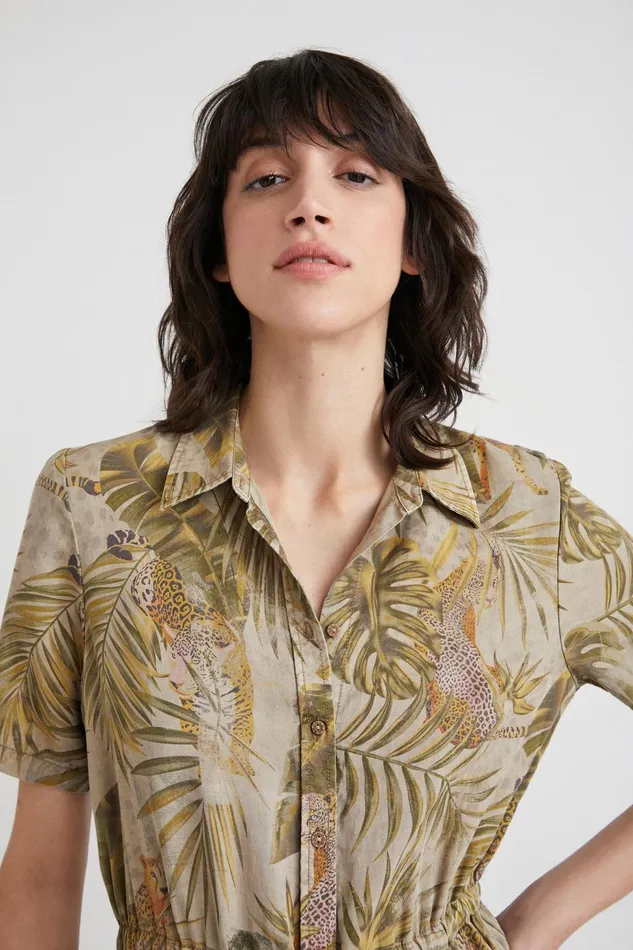 Desigual Camoflower Tencel Dress Women Dresses