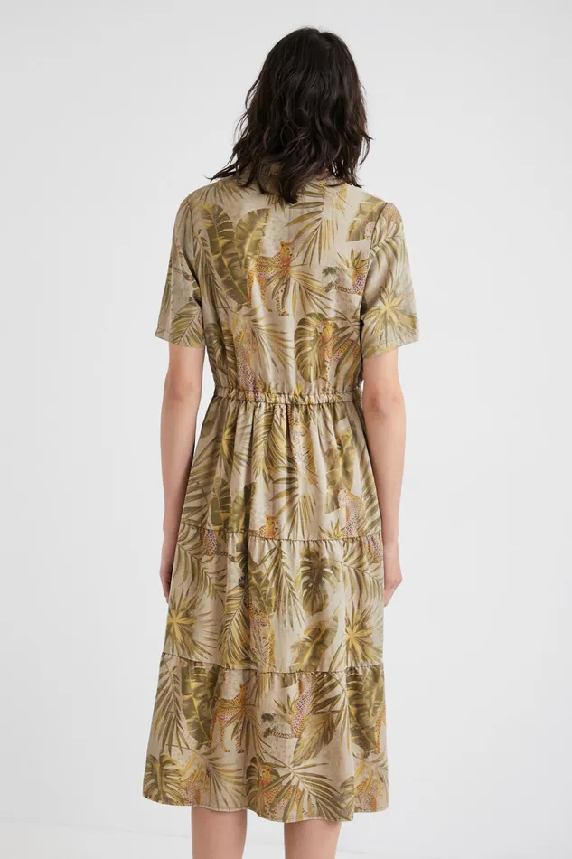 Desigual Camoflower Tencel Dress Women Dresses