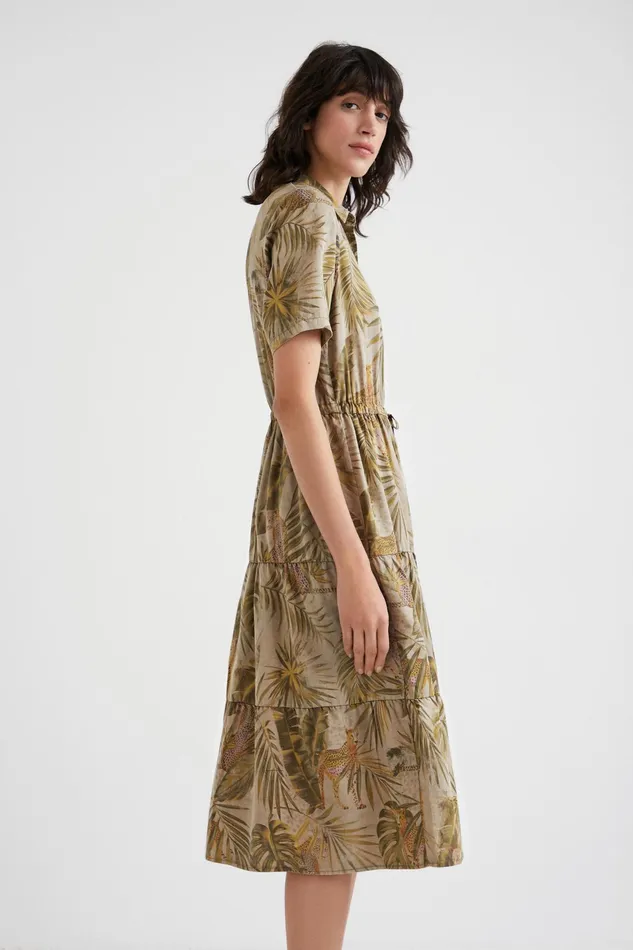 Desigual Camoflower Tencel Dress Women Dresses