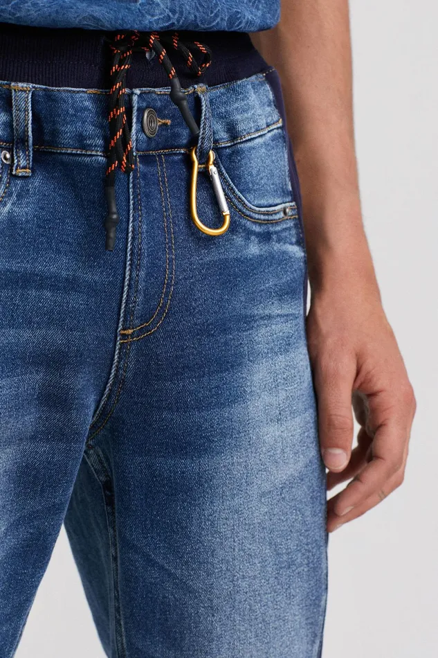 Desigual Hybrid Denim Jogging Trousers Mens Jeans and Pants