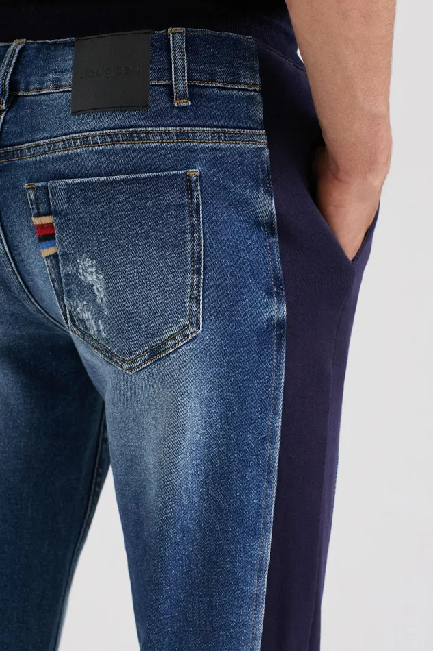 Desigual Hybrid Denim Jogging Trousers Mens Jeans and Pants