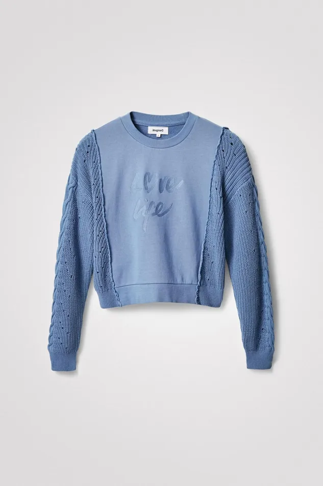 Desigual Hybrid Tricot Sweatshirt Women Sweatshirts