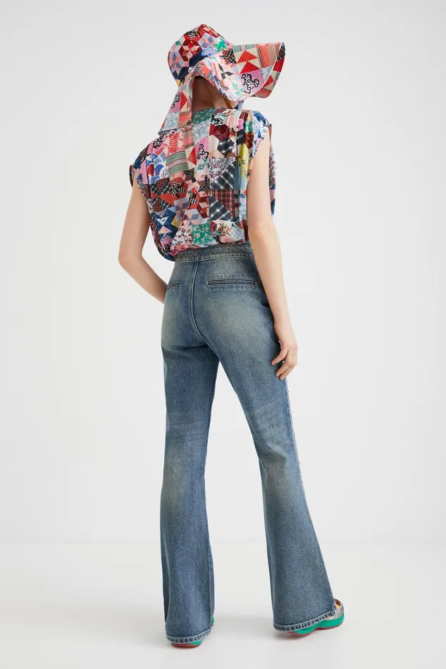 Desigual Johnson Hartig Patchwork Bodysuit Women Tops and Shirts