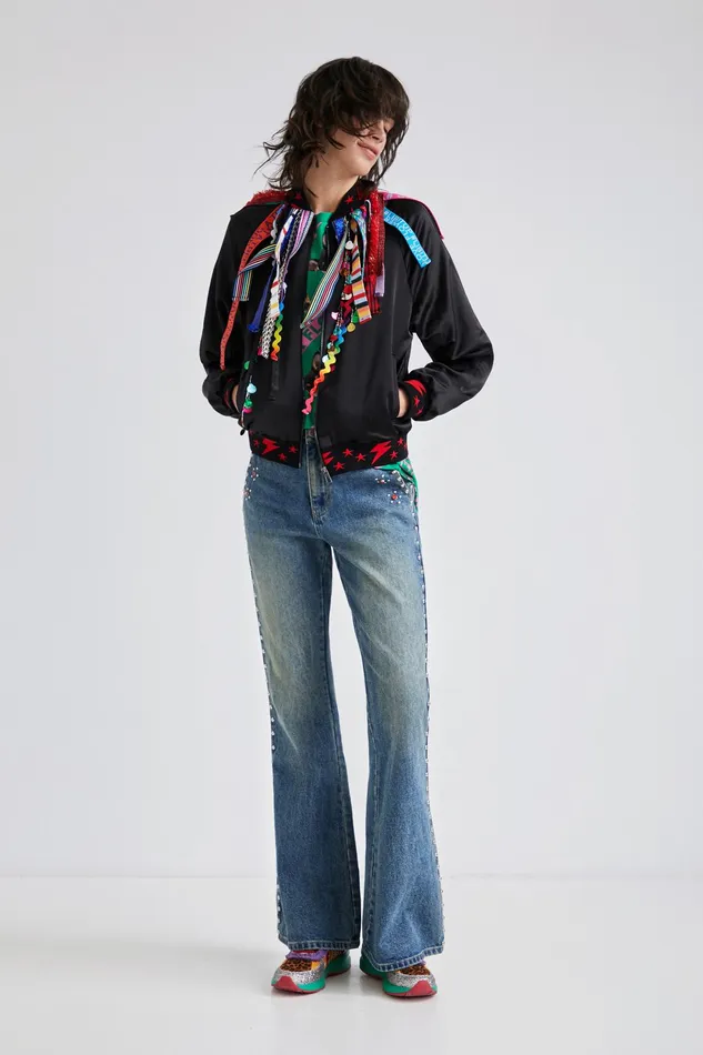 Desigual Johnson Hartig Ribbon Bomber Jacket Women Jackets