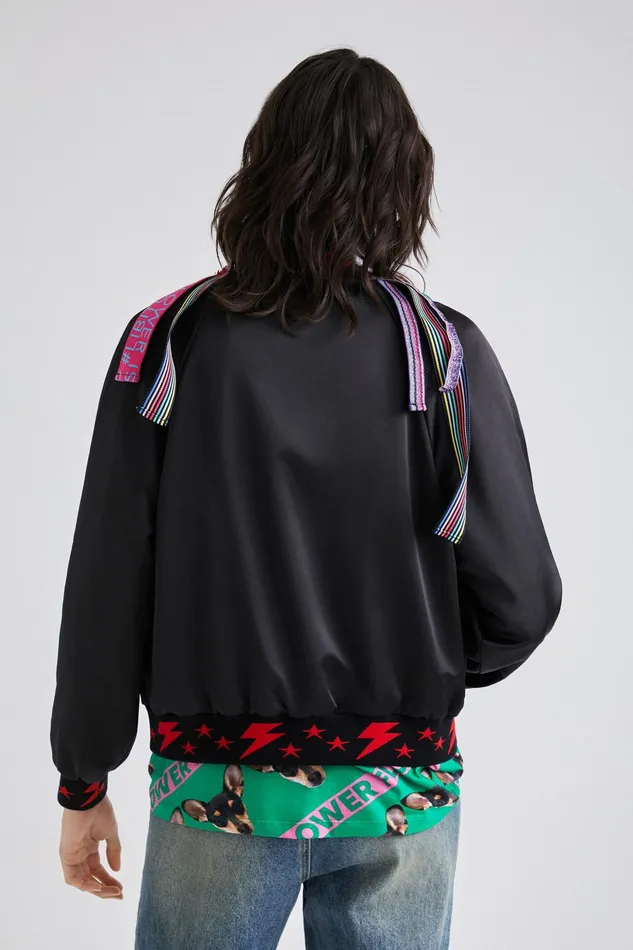 Desigual Johnson Hartig Ribbon Bomber Jacket Women Jackets