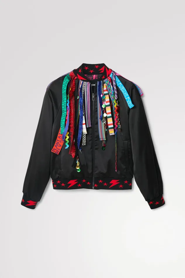 Desigual Johnson Hartig Ribbon Bomber Jacket Women Jackets