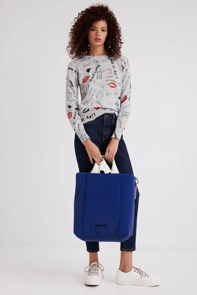 Desigual Life Is Awesome Knit Jumper Women Sweaters