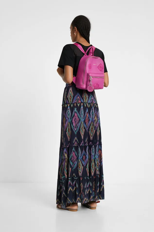 Desigual Long Eco Skirt With Geometric Print Women Skirts and Shorts