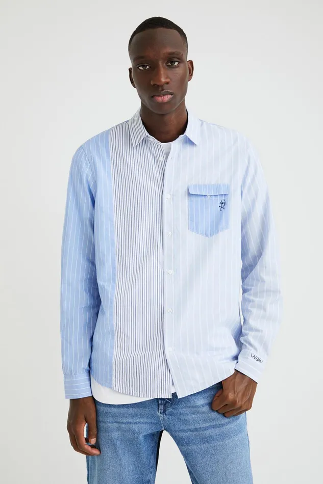 Desigual Longsleeve Striped Shirt Mens Shirts