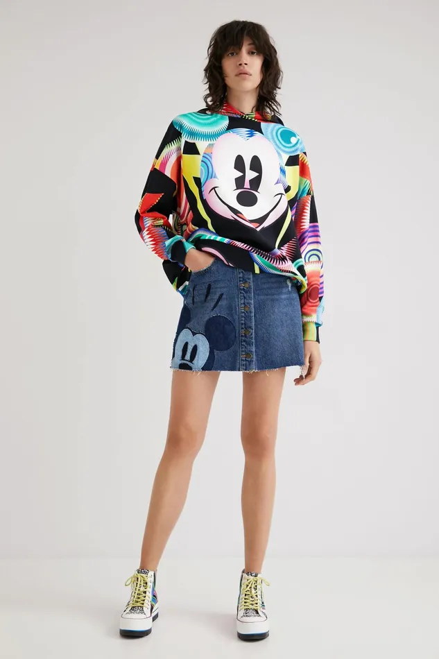 Desigual M Christian Lacroix Mickey Mouse Sweatshirt Women Sweatshirts