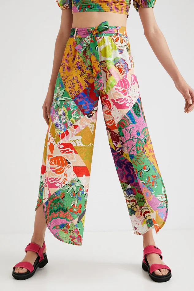 Desigual M Christian Lacroix Trousers With Slits Women Pants and Leggings