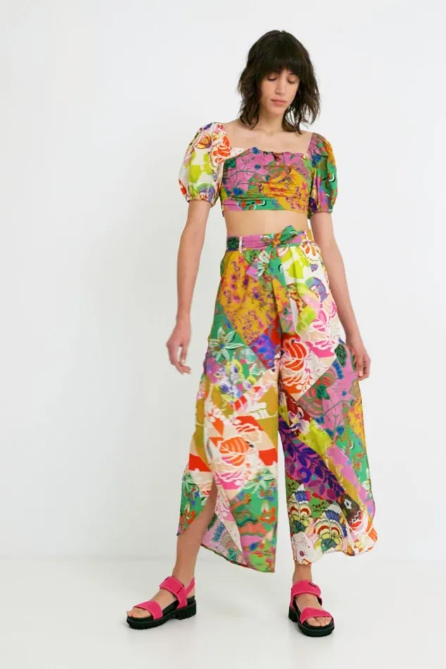 Desigual M Christian Lacroix Trousers With Slits Women Pants and Leggings