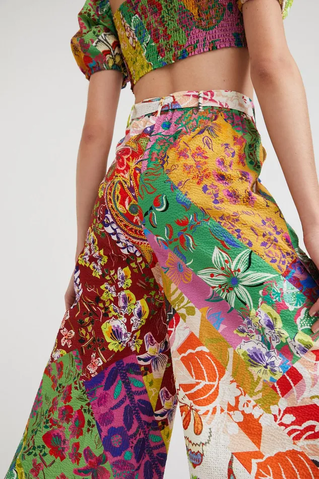 Desigual M Christian Lacroix Trousers With Slits Women Pants and Leggings