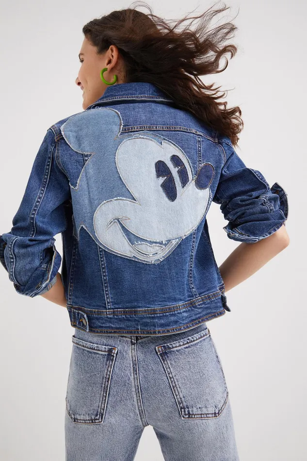 Desigual Mickey Mouse Denim Jacket Women Jackets