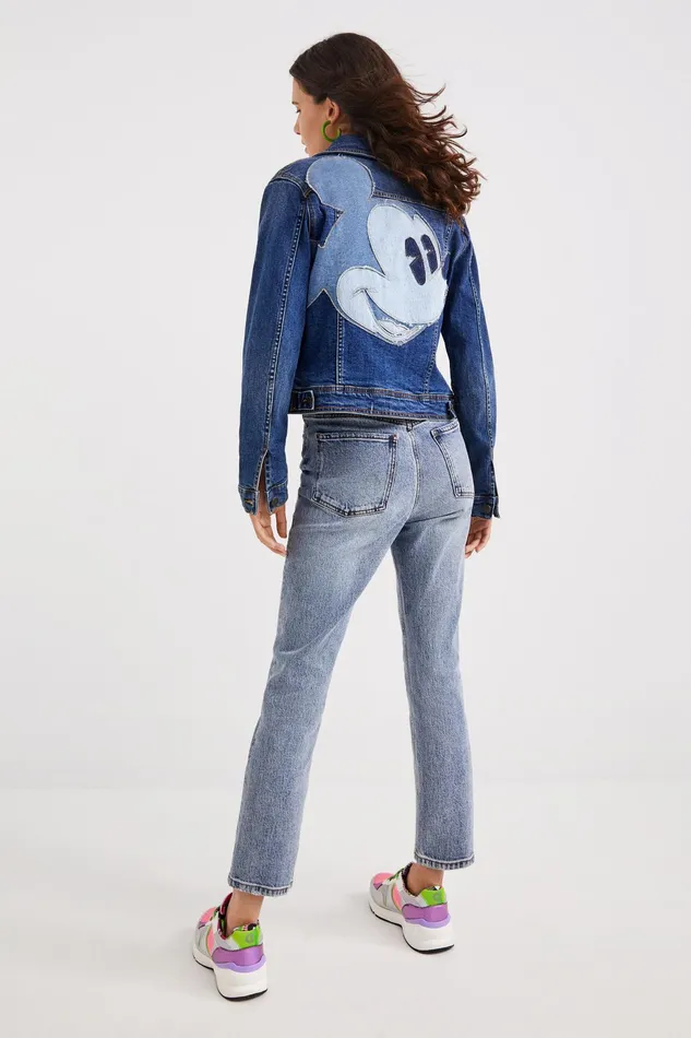 Desigual Mickey Mouse Denim Jacket Women Jackets