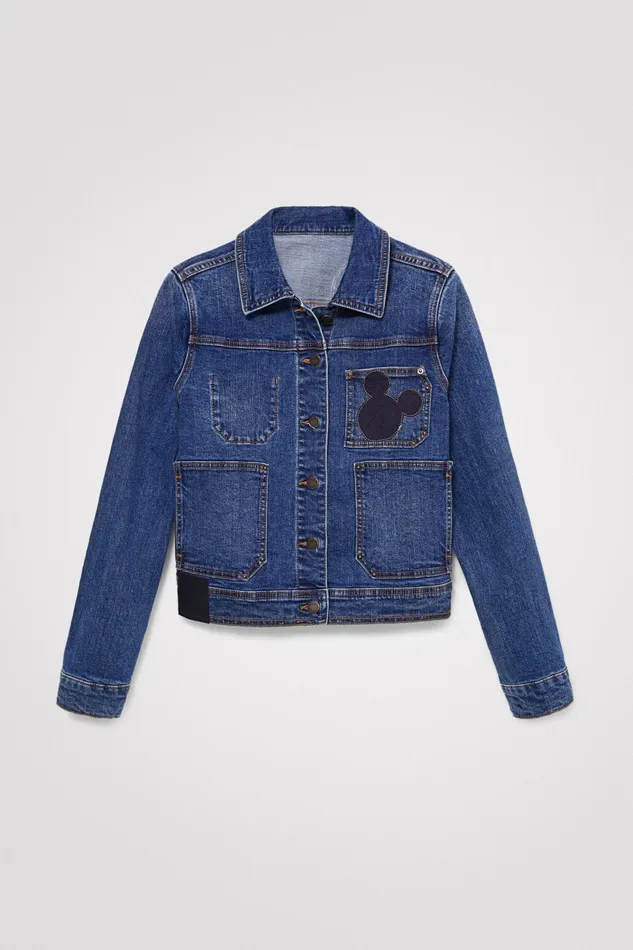 Desigual Mickey Mouse Denim Jacket Women Jackets
