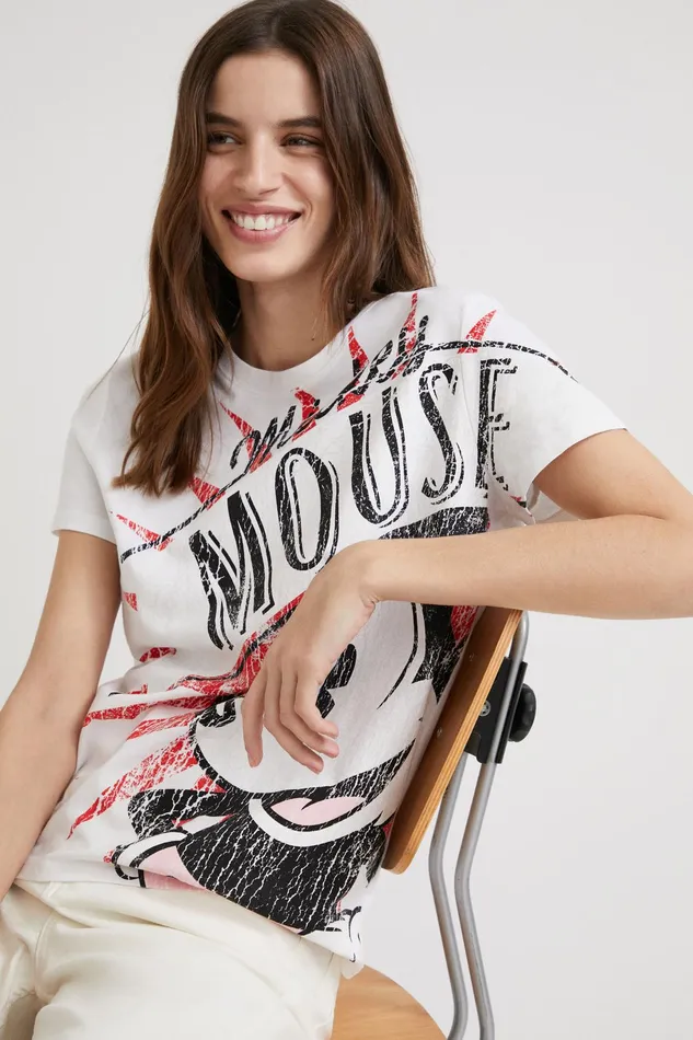 Desigual Mickey Mouse Tshirt Women Tshirts