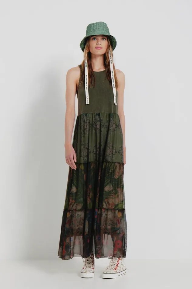 Desigual Print Long Dress Women Dresses