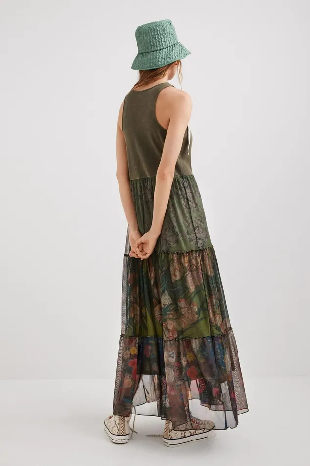 Desigual Print Long Dress Women Dresses