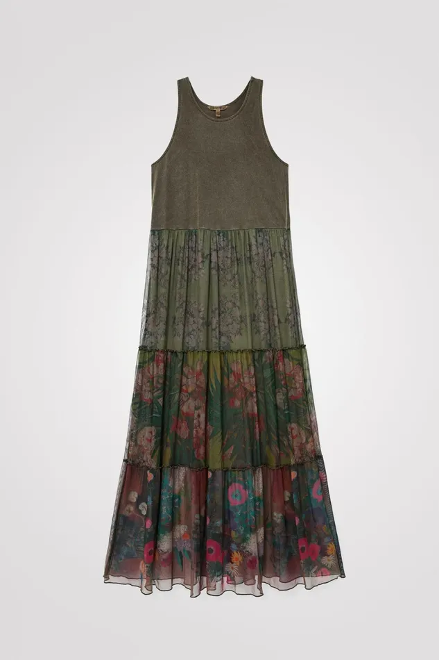Desigual Print Long Dress Women Dresses